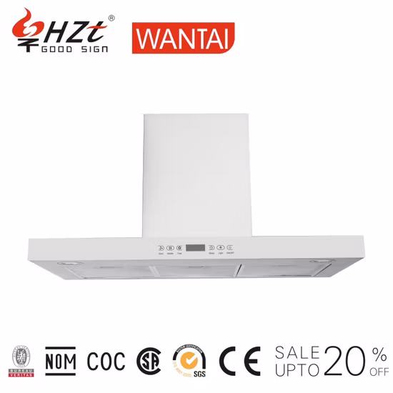 Wall Mounted Kitchen Lampblack T Shape Stainless Steel Kitchen Range Hood