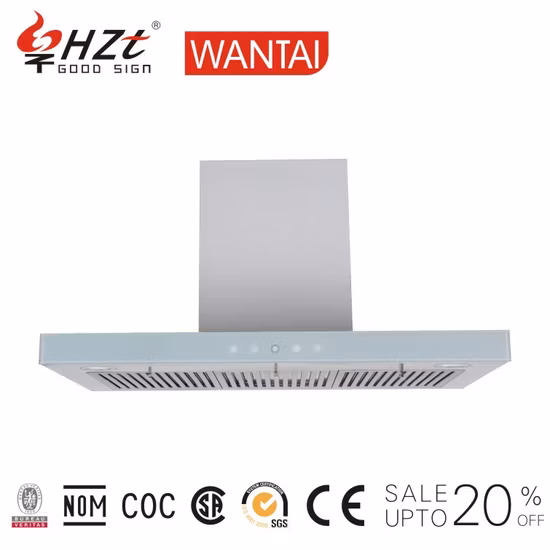 Wall Mounted Kitchen Lampblack T Shape Stainless Steel Kitchen Range Hood